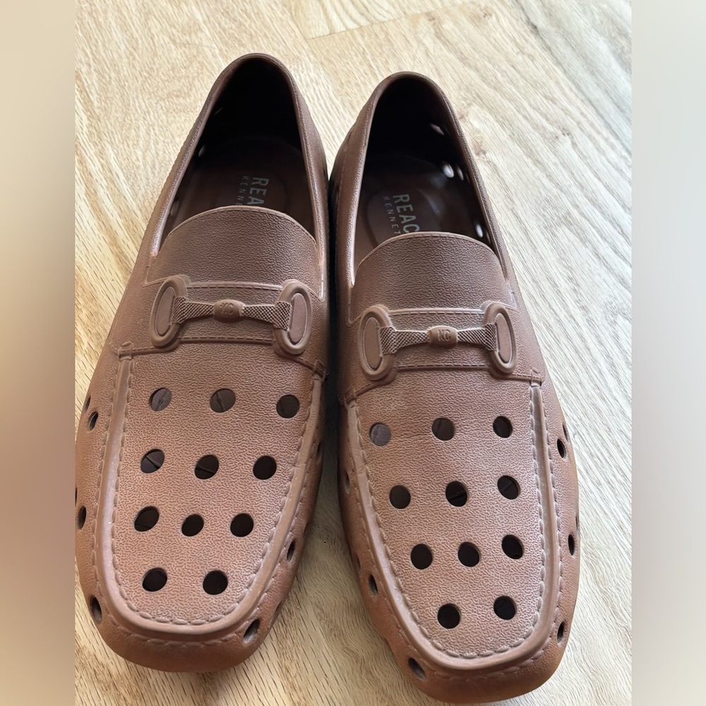 Kenneth Cole Reaction Men's Tan Slip-On Floafers-Side 9 - Picture 3 of 5